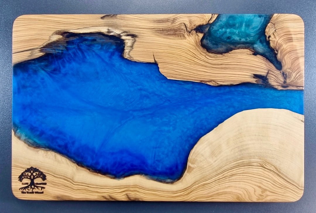 Olive Wood Serving/Cutting Board - Epoxy Resin All Colours
