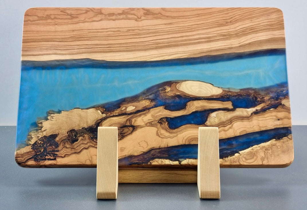 Olive Wood Serving/Cutting Board - Epoxy Resin All Colours
