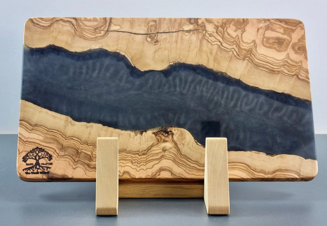 Olive Wood Serving/Cutting Board - Epoxy Resin All Colours