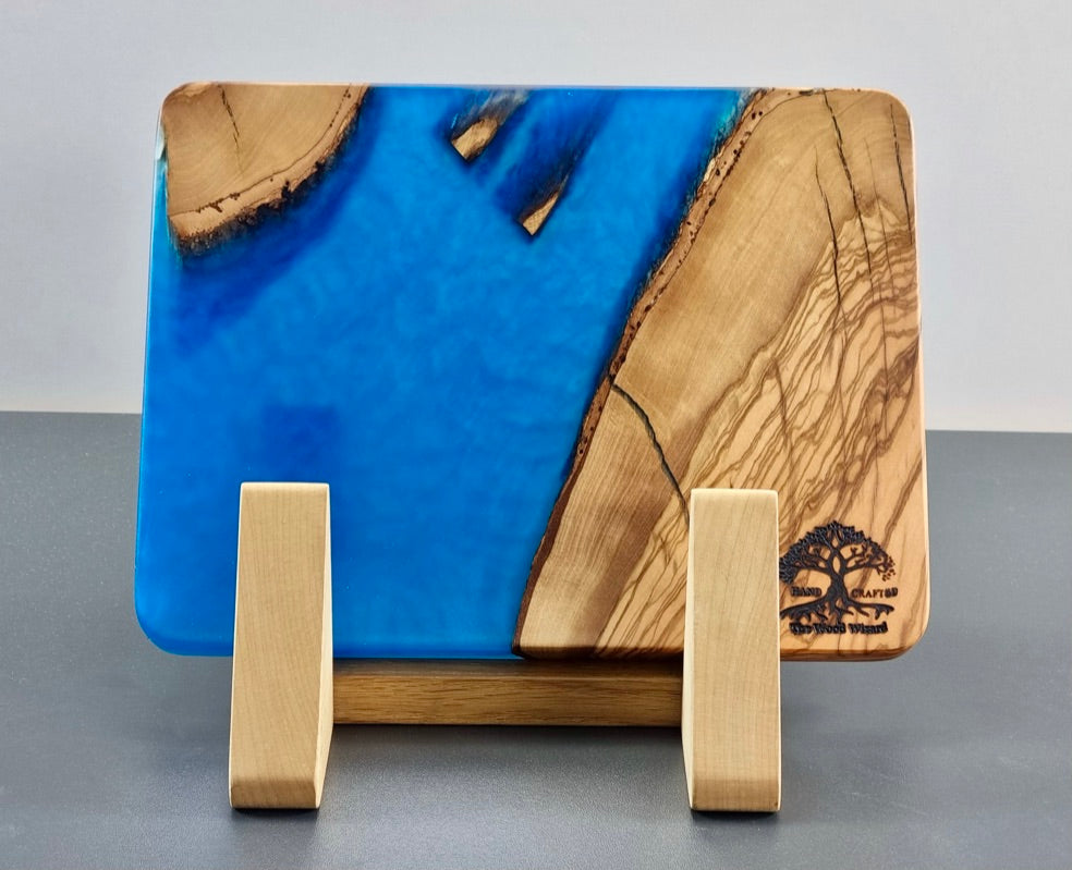 Olive Wood Serving/Cutting Board - Half size Epoxy Resin