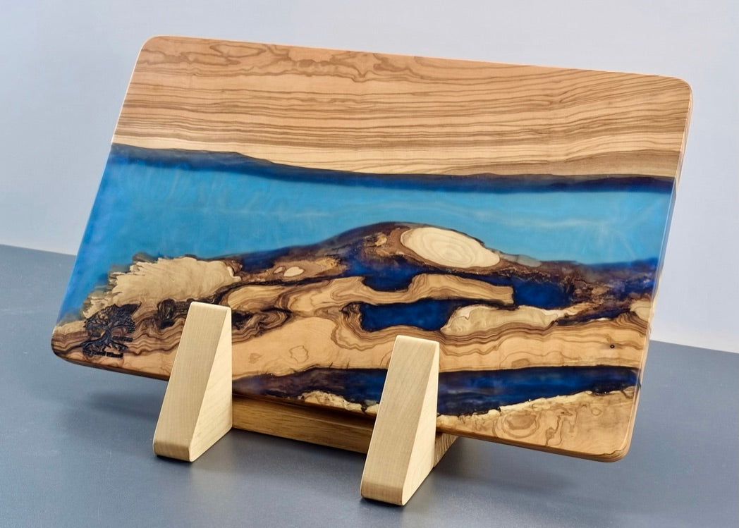 Olive Wood Serving/Cutting Board - Epoxy Resin All Colours