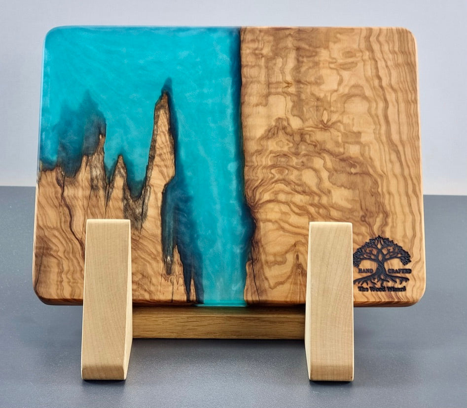 Olive Wood Serving/Cutting Board - Half size Epoxy Resin