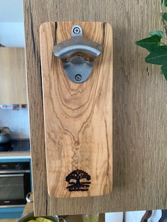 Handmade Wood & Epoxy Resin Wall-Mounted Bottle Opener