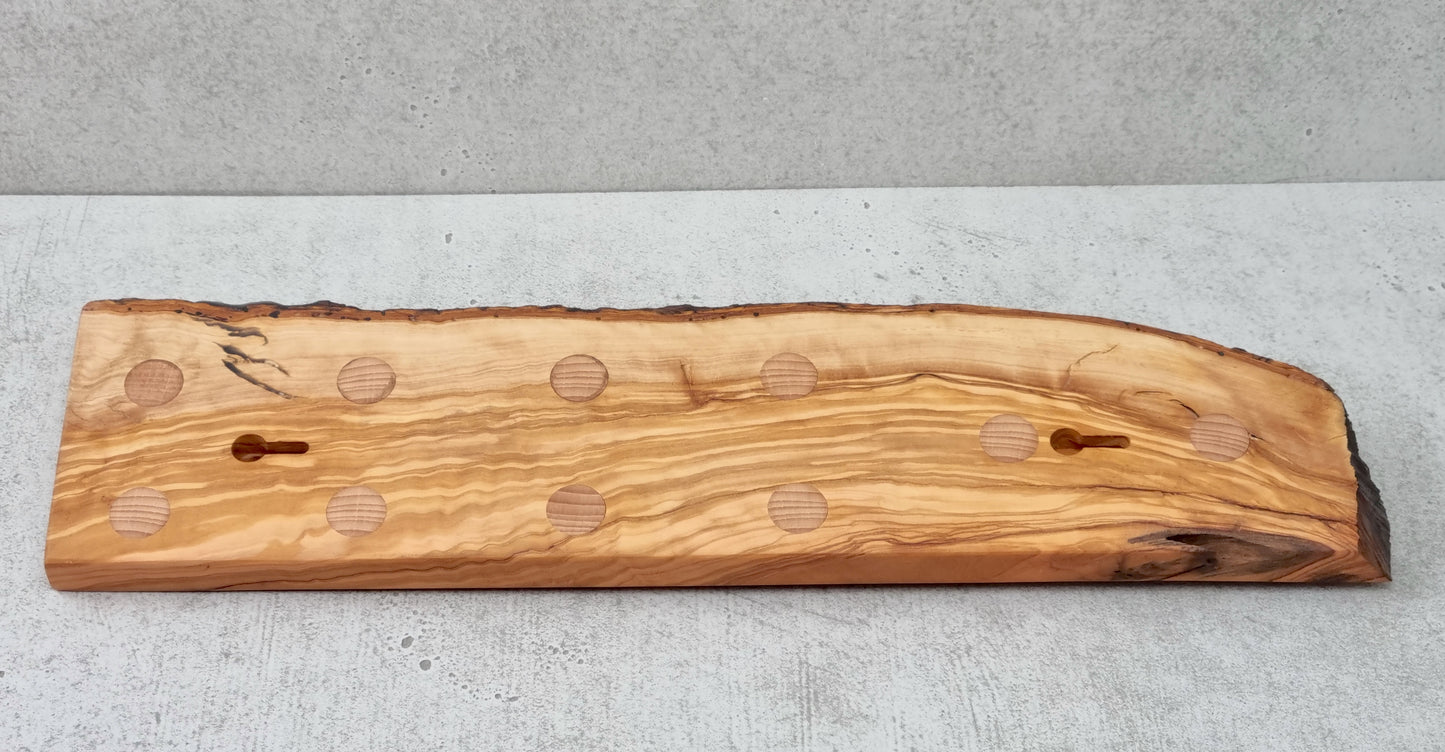 Magnetic Knife Holder, Olive Wood, Wall mounted